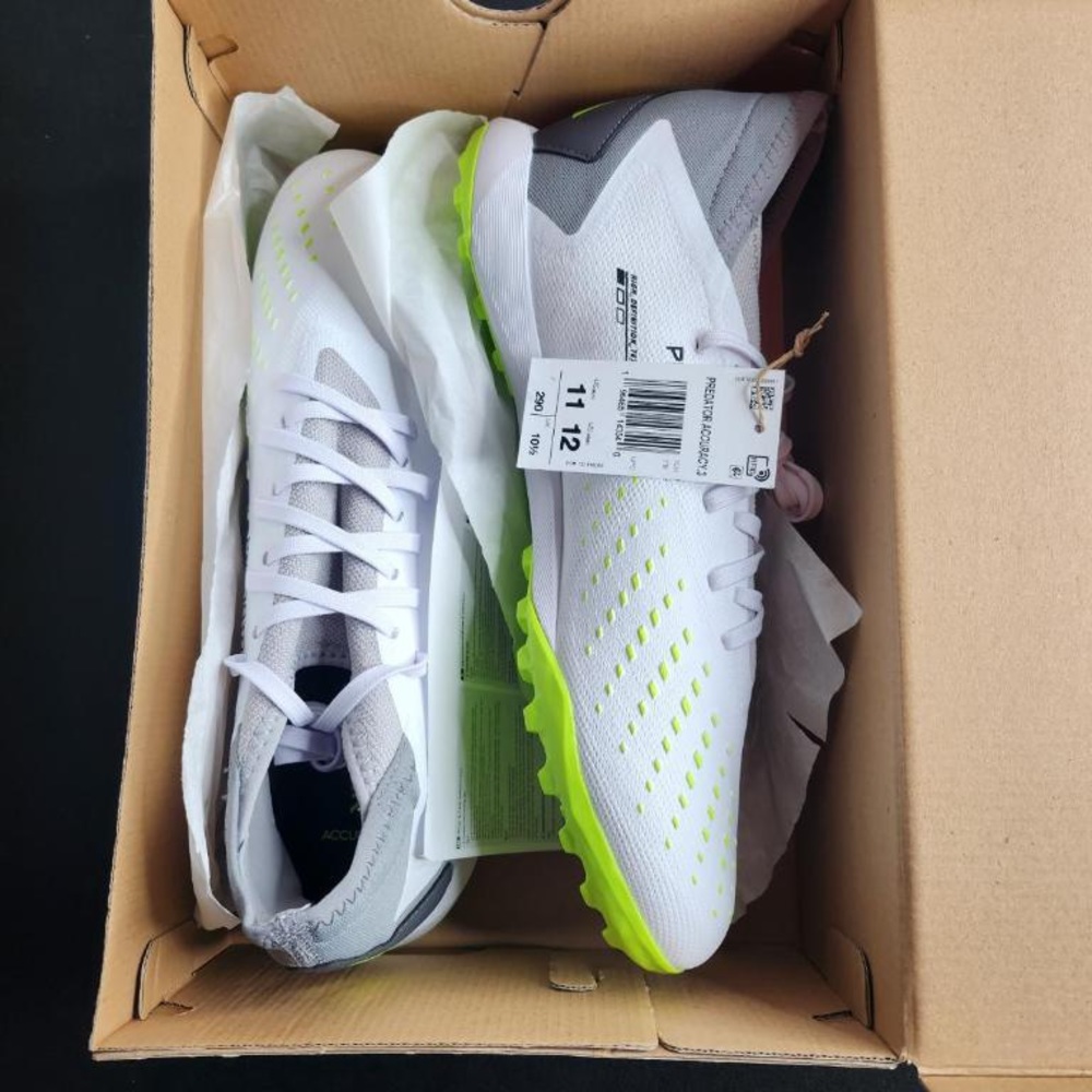 Men's Adidas Predator Accuracy.3 Turf Soccer Shoes - US 11 / Cloud White / Core